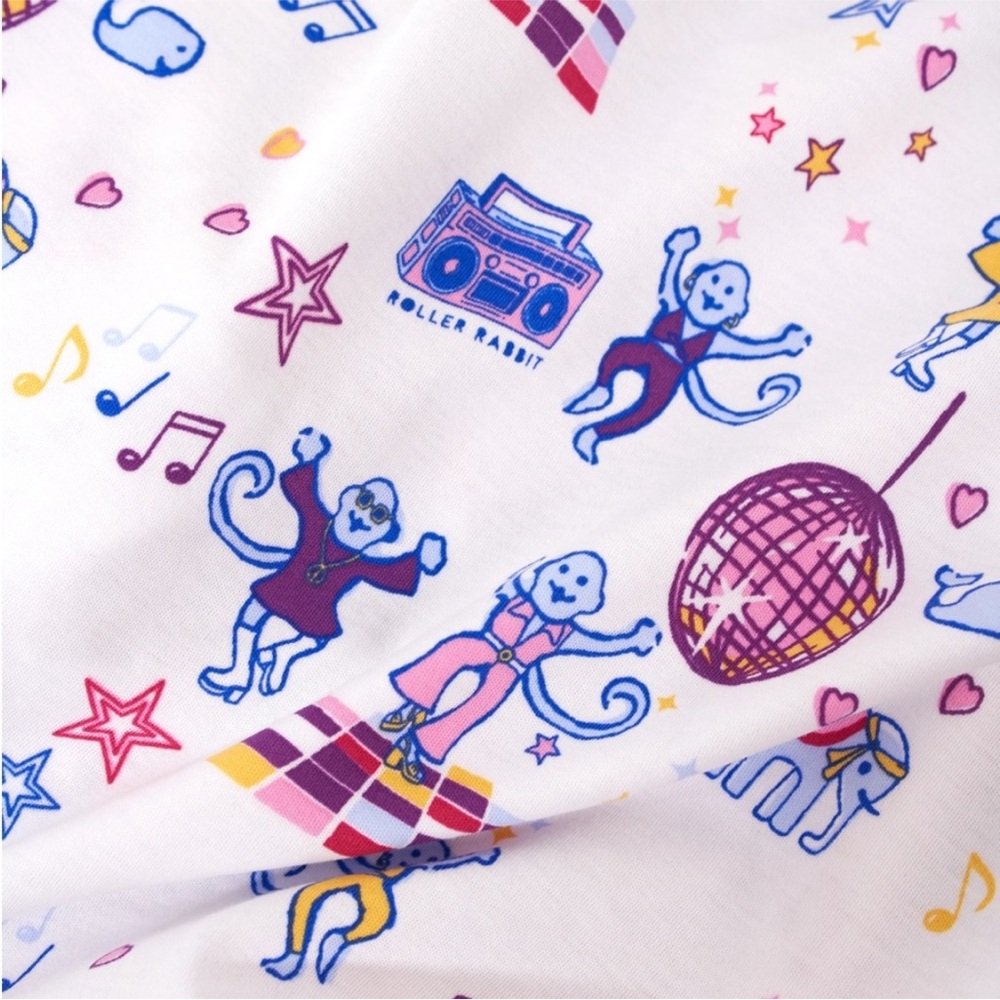 Roller Rabbit monkey land PJs shorts set